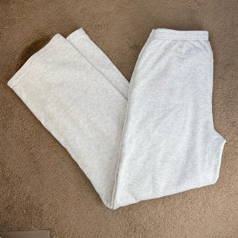 Brandy Melville Grey Anastasia Waffle Sweatpants